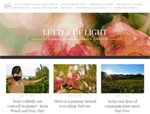 Tablet Screenshot of letteroflight.com